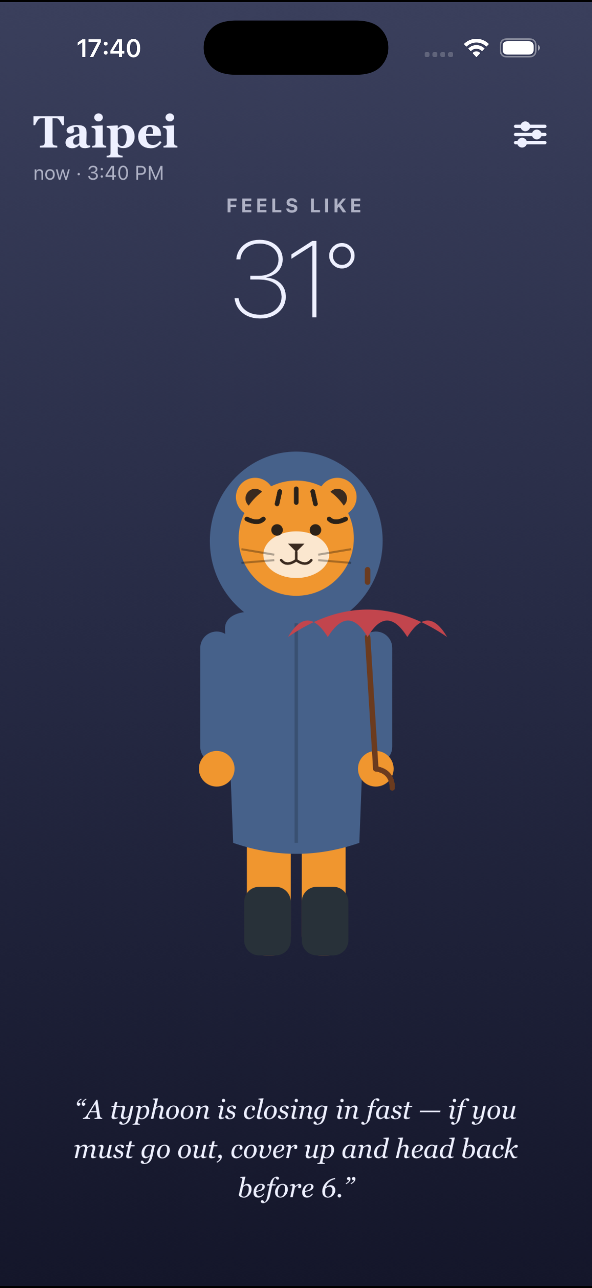 Storm read — umbrella-ready.